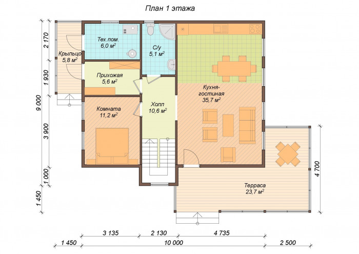 Каркасный дом Яуза 9x10 