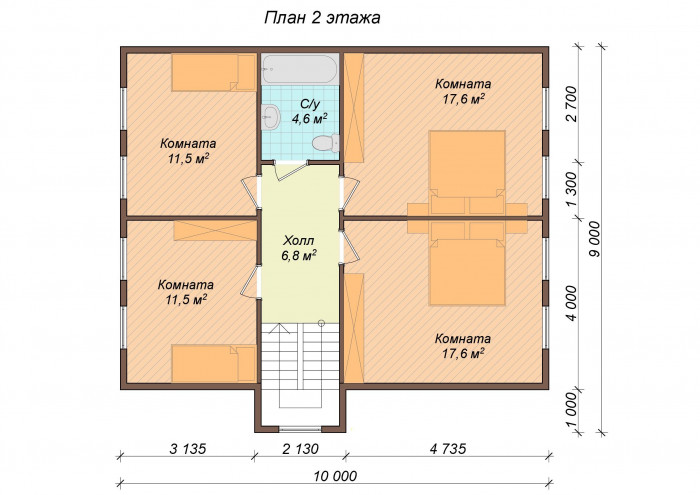 Каркасный дом Яуза 9x10 