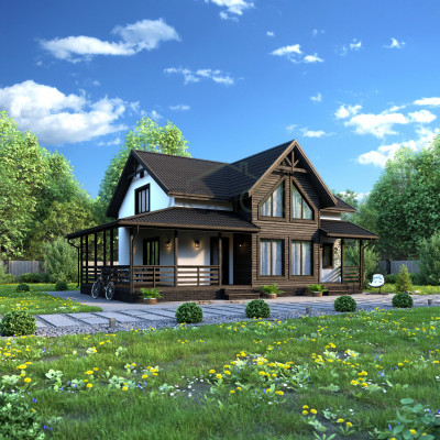 Каркасный дом Елай 9x10  