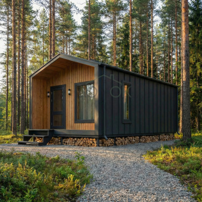 Каркасная баня Барн 6х4 