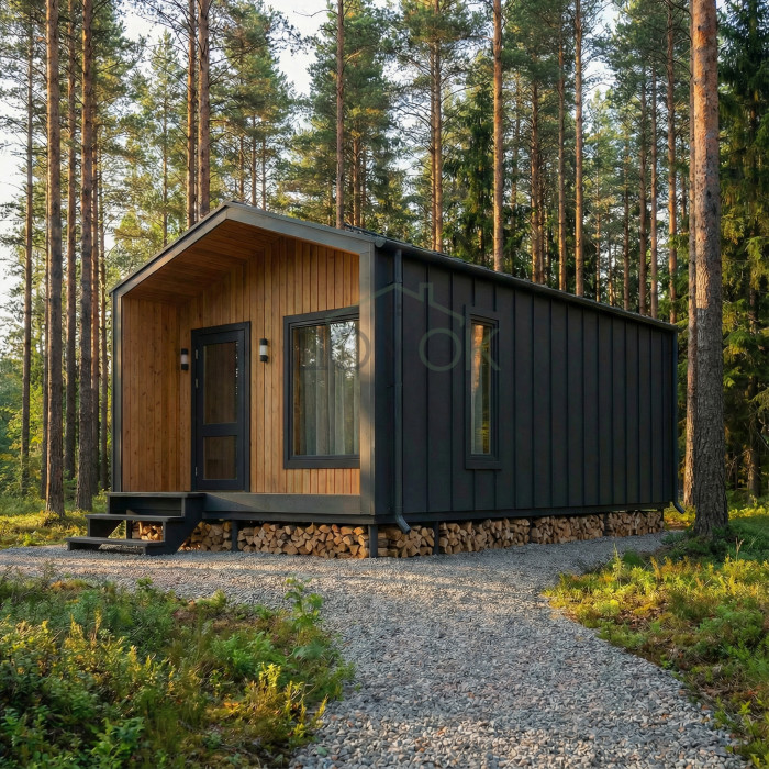 Каркасная баня Барн 6х4 