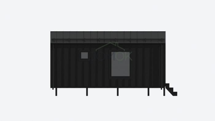 Каркасная баня Барн 6х4 