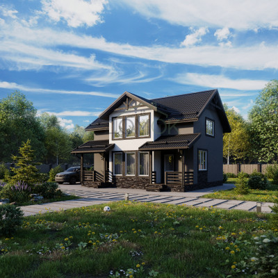 Каркасный дом Гоголь 7.5x9 