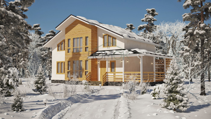 Каркасный дом Нева 8x11 