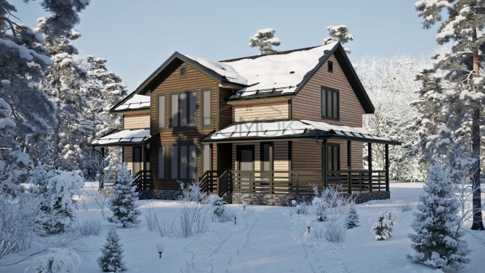 Каркасный дом Гоголь 8.5x11 