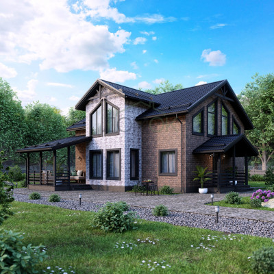 Каркасный дом Оккервиль 11х12.6