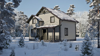 Каркасный дом Алтай 7.5x8