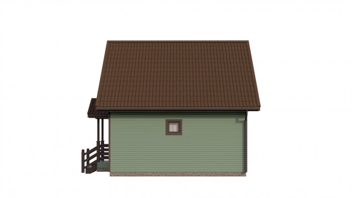 Каркасная баня 6x6 с мансардой 