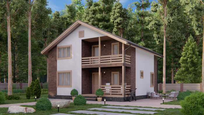 Каркасный дом Дон 9x9