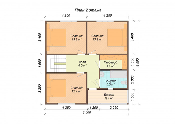 Каркасный дом Дон 8.5x8.5