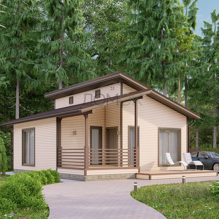 Каркасный дом Волгуша 8x8.7
