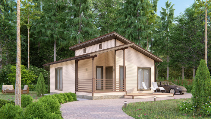 Каркасный дом Волгуша 8x8.7