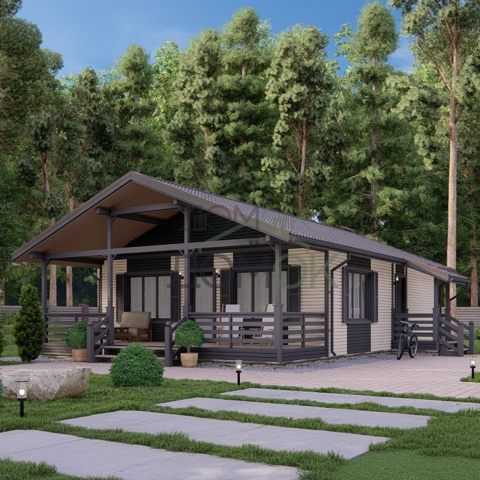 Каркасный дом Вологда 10x8