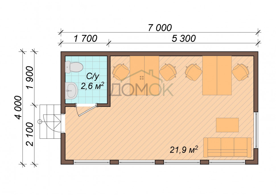 Каркасные дома в Северской планировка
