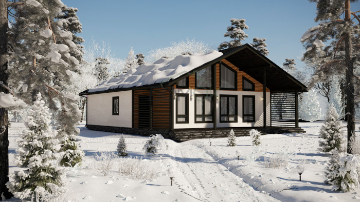 Каркасный дом Волга 10x14