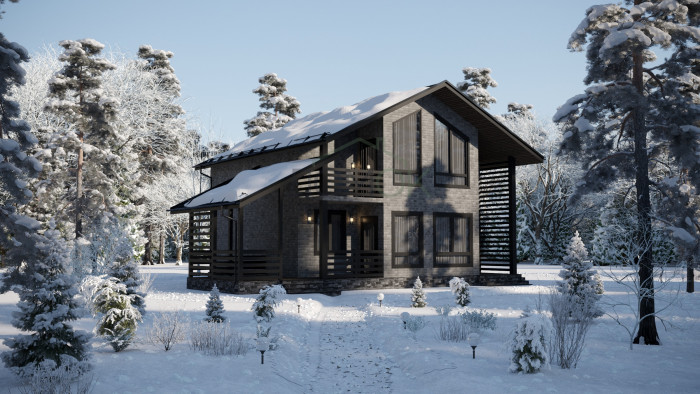 Каркасный дом Обь 9x9 