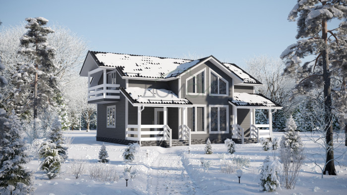 Каркасный дом Елай 8х10.8