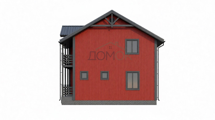 Каркасный дом Москва 8x9