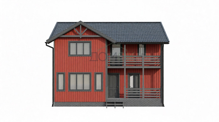 Каркасный дом Москва 8x9