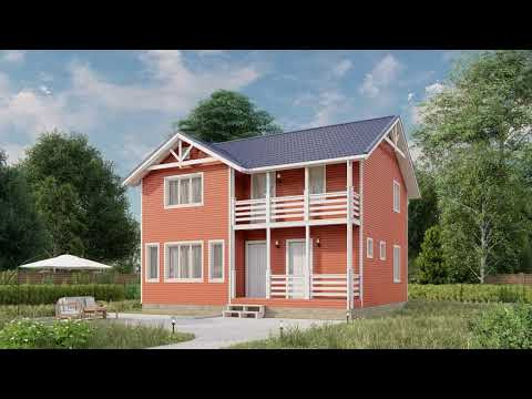 Каркасный дом Москва 8x9