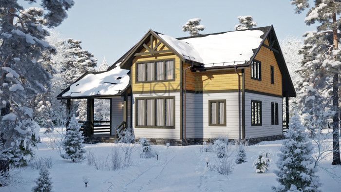 Каркасный дом Ладога 10x10.2