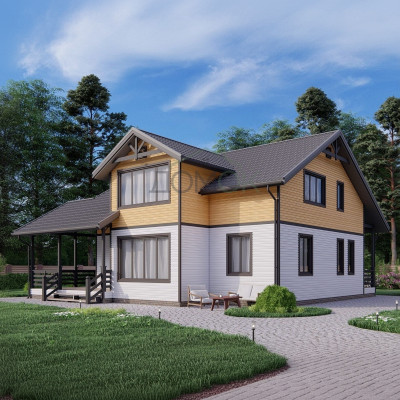 Каркасный дом Ладога 10x10.2