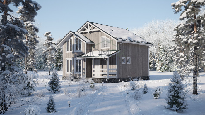 Каркасный дом Алтай-2 8x8.5 