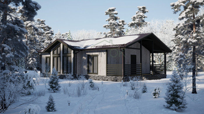 Каркасный дом Лабаз 9x11