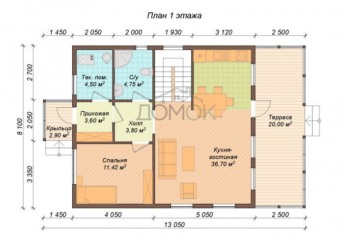 Каркасный дом Вильент-2 9x8   