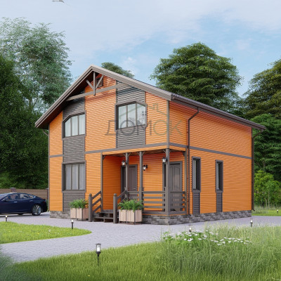 Каркасный дом Ирмес 8x8