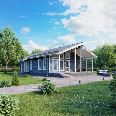 Каркасный дом Тим 8x12