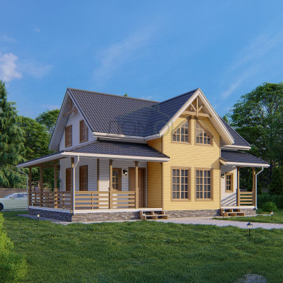 Каркасный дом Елай 10x7.5