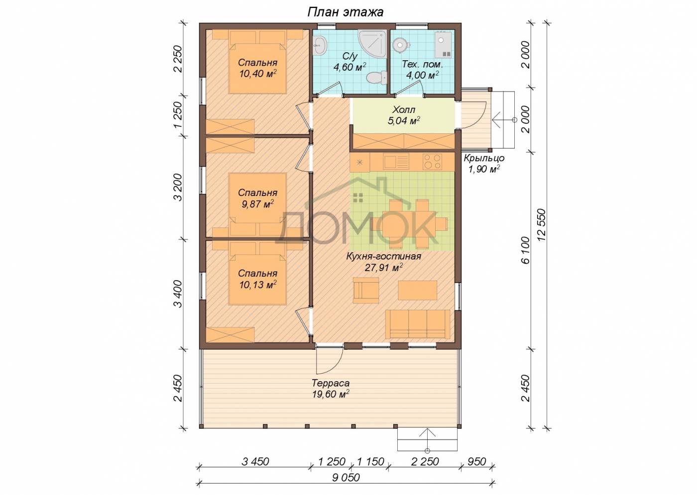 Дом под ключ в Кропоткина планировка