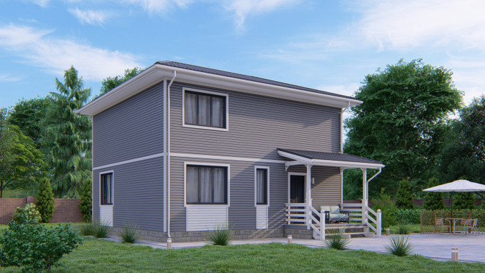 Каркасный дом Волхов 8x8.5