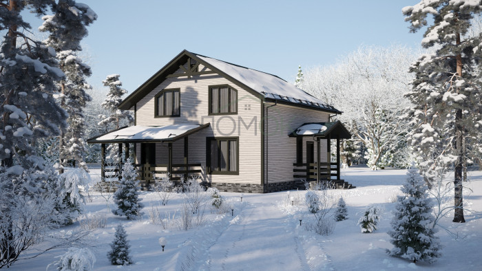 Каркасный дом Тайга-2 8x8.5 