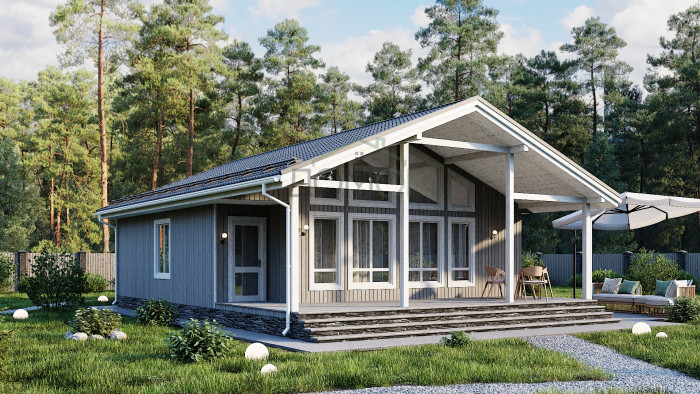 Каркасный дом Волга 9x10