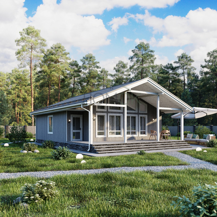 Каркасный дом Волга 9x10