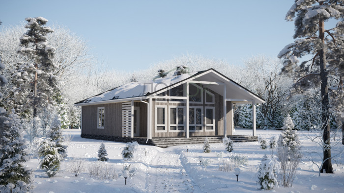 Каркасный дом Волга 9x10