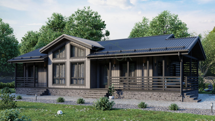 Каркасный дом Абрау 9х15