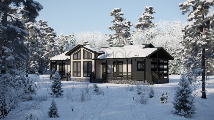 Каркасный дом Абрау 9х15