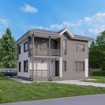 Каркасный дом Эворон 8x8.5