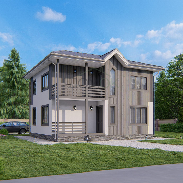 Каркасный дом Эворон 8x8.5