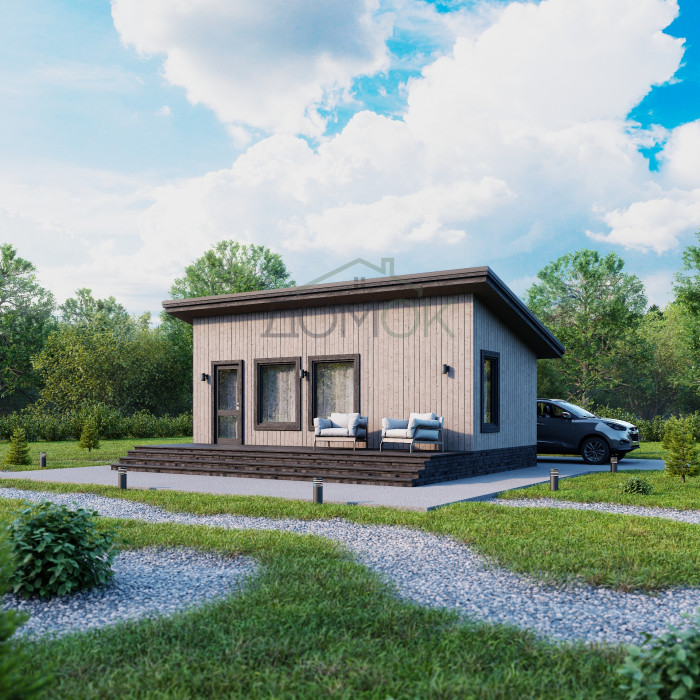 Каркасно-панельный дом Акей 8x4