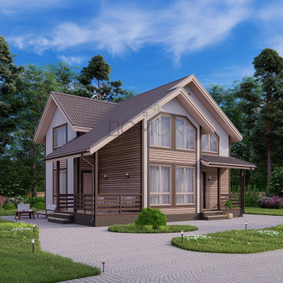 Каркасный дом Онега 9x8.5