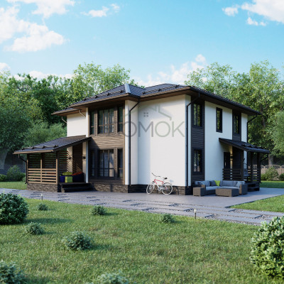 Каркасный дом Миасс 10х11