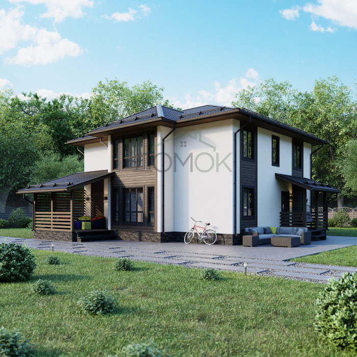 Каркасный дом Миасс 10х11