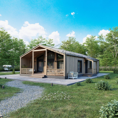 Каркасный дом БАРНЕВА 8.5х14.5 