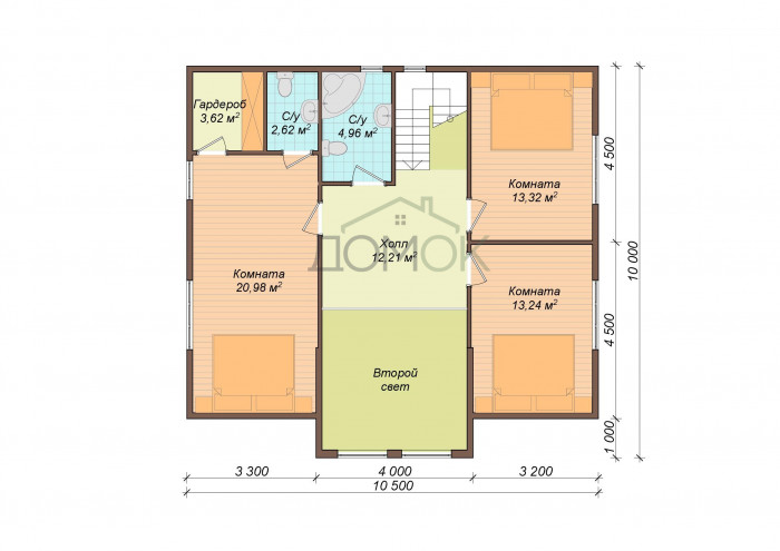 Каркасный дом Ильмень-2 10.5x10 