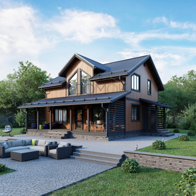 Каркасный дом Аверим 8х10 