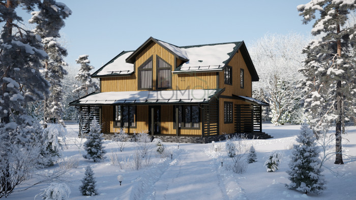 Каркасный дом Аверим 8х10 